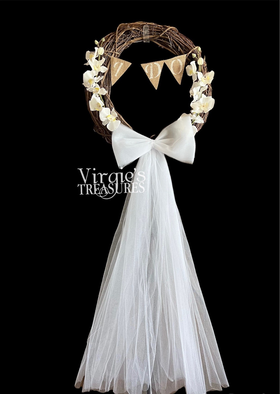 Bridal Shower Wreath Orchid Wreath Wedding Shower Wreath Etsy