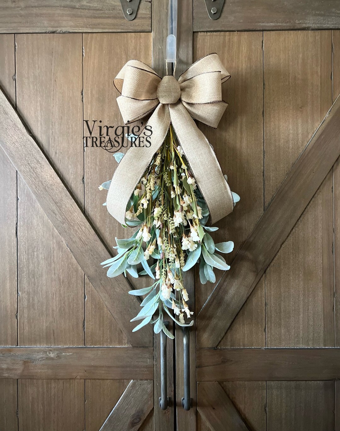 Greenery Swag, Door Swag, Wall Swag, Fall Swag, Farmhouse Swag, Cream