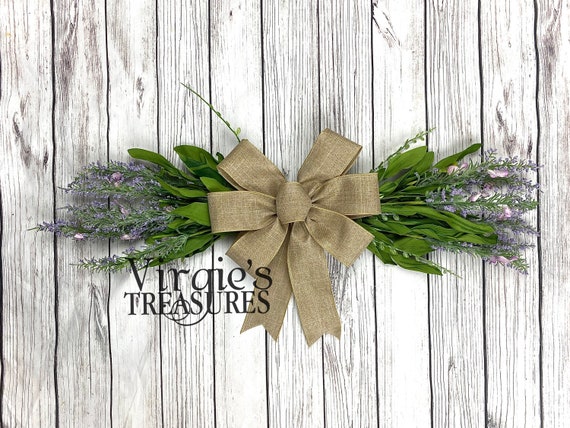 Lavender Foxtail Swag, Spring Door Swag, Wall Swag, Farmhouse Swag, Door Accent, Door Hanger Swag, Home Decor, Wall Accent
