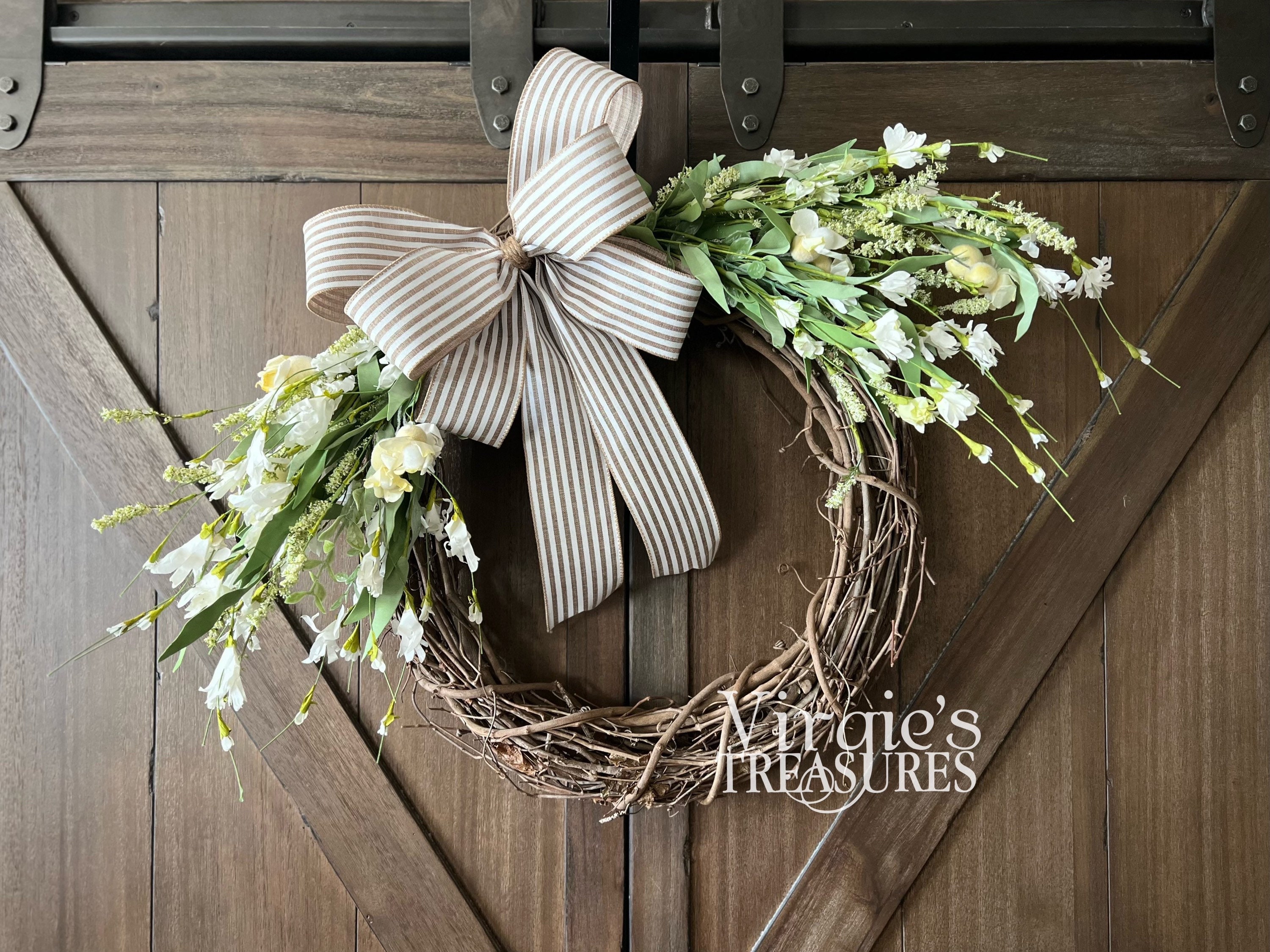 Couronne De Fraises Artisanale - Décoration Porte Printemps/Été - Fait Main