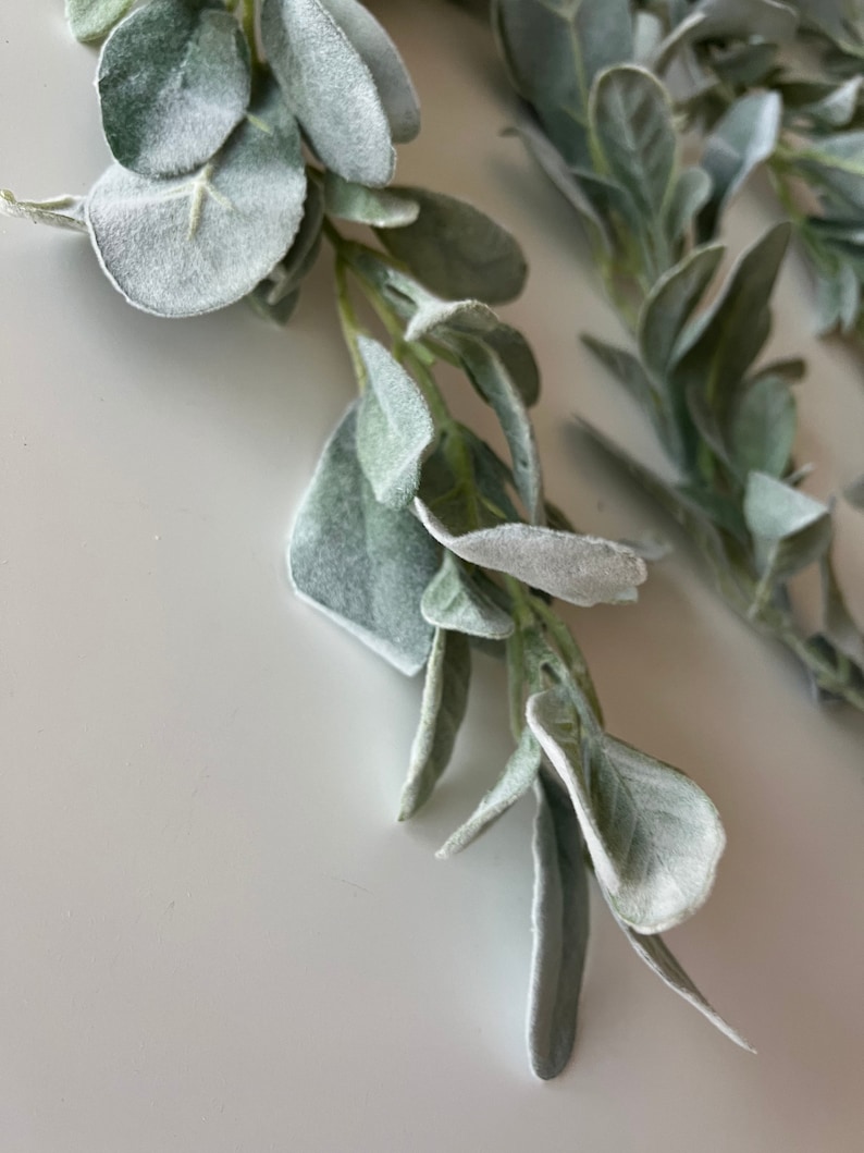 Lambs Ear Garland 6 Ft Artificial Lambs Ear Farmhouse Etsy