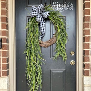 Saw Grass Wreath / Greenery Wreath / Summer Wreath / Spring Wreath / Everyday Wreath / Front Door Wreath / Farmhouse Wreath
