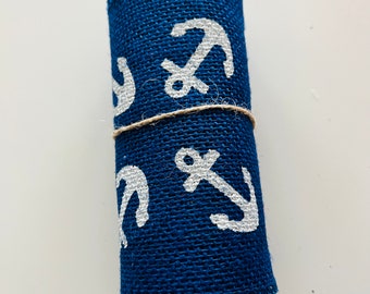 navy burlap ribbon