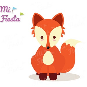 Süßes Baby Fox Kawaii Stil für Babys ClipArt für Geburtstage Instant digitaler download