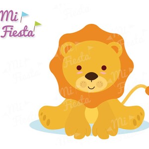 Cute baby lion kawaii style / Clipart for birthdays or baby showers / Instant digital download kawaii