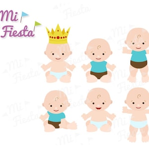 Cute baby boy clipart set, printable great for baby showers, Instant Digital Download, new born