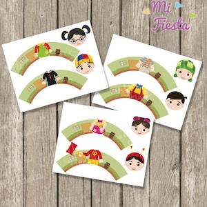 El chavo del ocho Inspired Cupcake Toppers Wrappers Birthday Party Printables / Instant Digital Download DIY