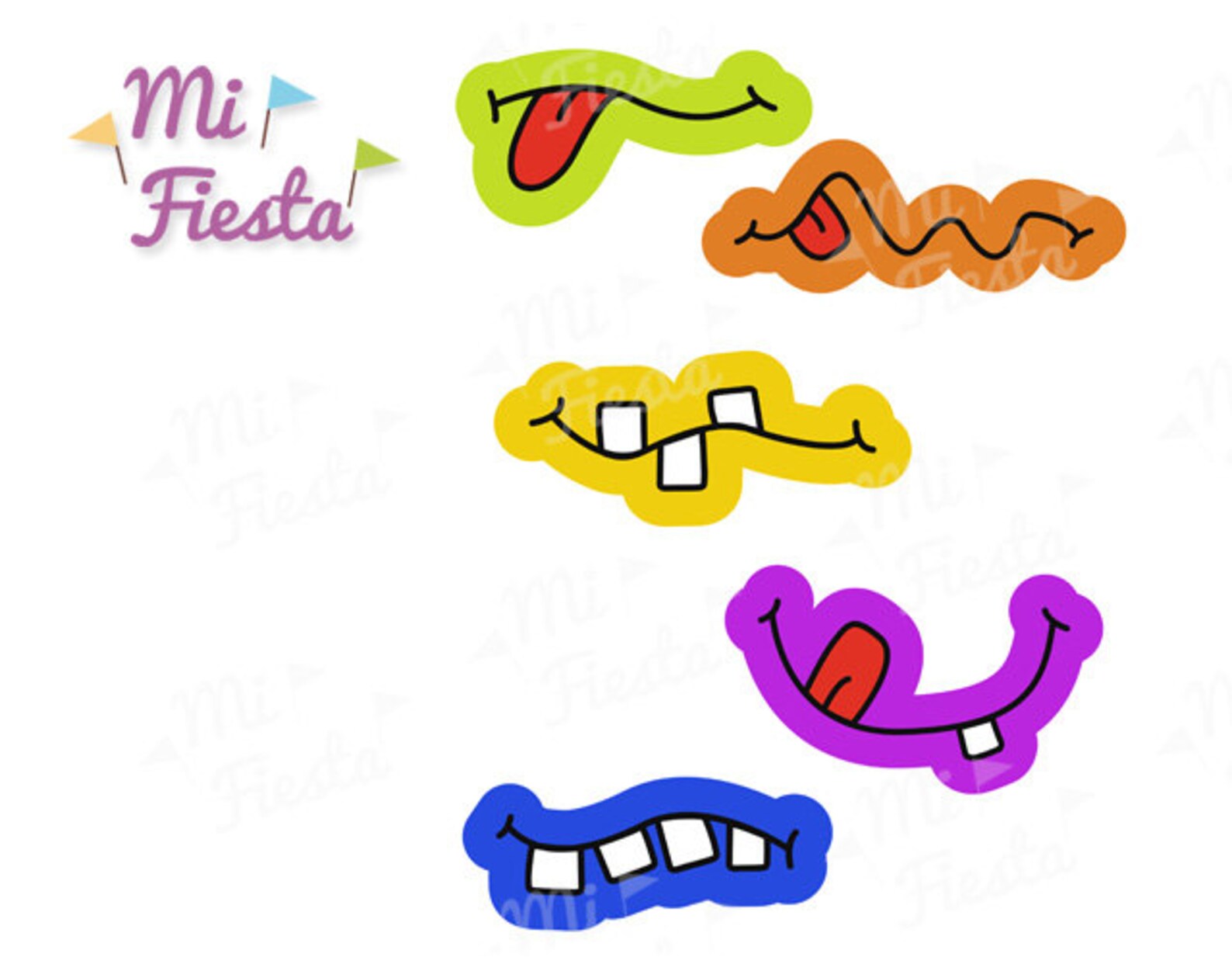 Funny Monster Mouths / Prop Printable for Birthdays / Digital Download ...