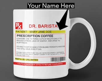 Fake Caffeine Prescription Coffee Mug