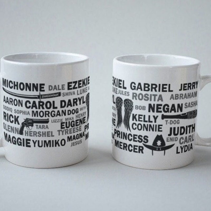 Mug Personnalisé Walking Dead - Série TV - Capacité 325 Ml - Céramique Blanche - Neuf Fabriqué En France