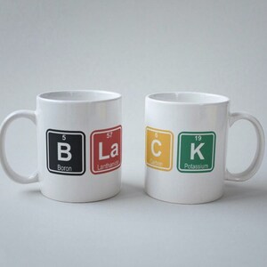 Black Pan-African Periodic Table of Elements Mug