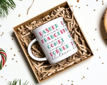 Santa's Reindeer Names Mug