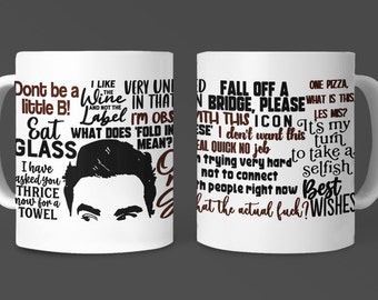 David Rose Quotes Collage Schitt's Creek Mug