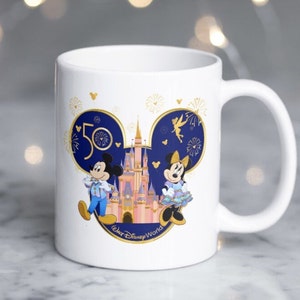 Mickey and Minnie Disney&#39;s 50th Anniversary Mug