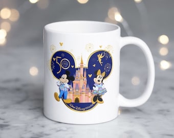 Vintage Disney 50th Anniversary Disneyland Castle Ceramic Mug Coffee Tea Cup  - Etsy