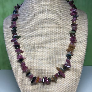 Beaded Tourmaline Chip Necklace