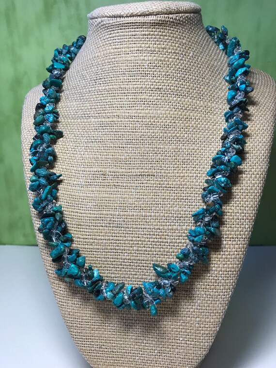 turquoise chip necklace