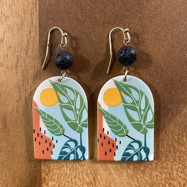 Essential Oil Diffuser Earrings | Lava Bead Earrings