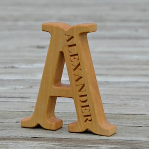OFERTA Letra de madera personalizada de 5'' para colocar de pie para regalos de Navidad, guardería, baby shower, bodas, decoración del hogar, habitación de los niños, Black Friday