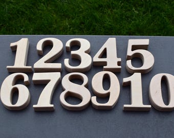 1-25 5'' Wooden Numbers, Free Standing Wedding Table Numbers, Rustic Wedding Decors, Numbers for Tables, Home Decor or Nursery, Photo Props