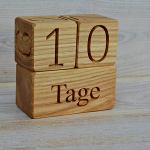 Wood Baby Age Blocks German for Baby Shower Gift, Personalized Wooden Blocks, Photo Props, Nursery Decor and Maternity Blocks