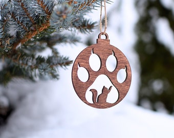 Cat Wood Christmas Tree Ornament Decor Merry Christmas Ornament Reindeer Ornament Personalized Christmas Decor Snowflake for Cat Lovers