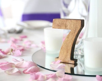 SALE! 4 inches Rustic Wooden Table Numbers, Free Standing Wedding Table Numbers Rustic Wedding, Stand Alone Cafe or Restaurant Table Numbers