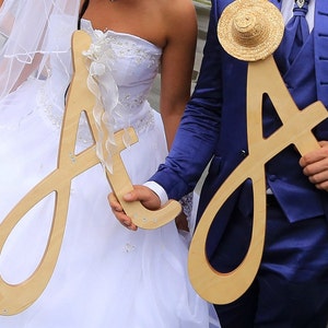 20'' Gran carta de madera para la boda rústica decoración letras personalizadas madera foto prop fiesta decoración pared decoración y rústico casa decor