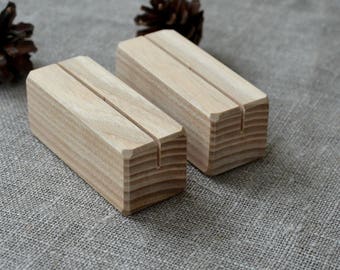 100 Wood Place Card Holders for Wedding and Party, DIY Rustic Table Number Holders, Wedding Decor, Cafe, Restaurant Table Number Holder