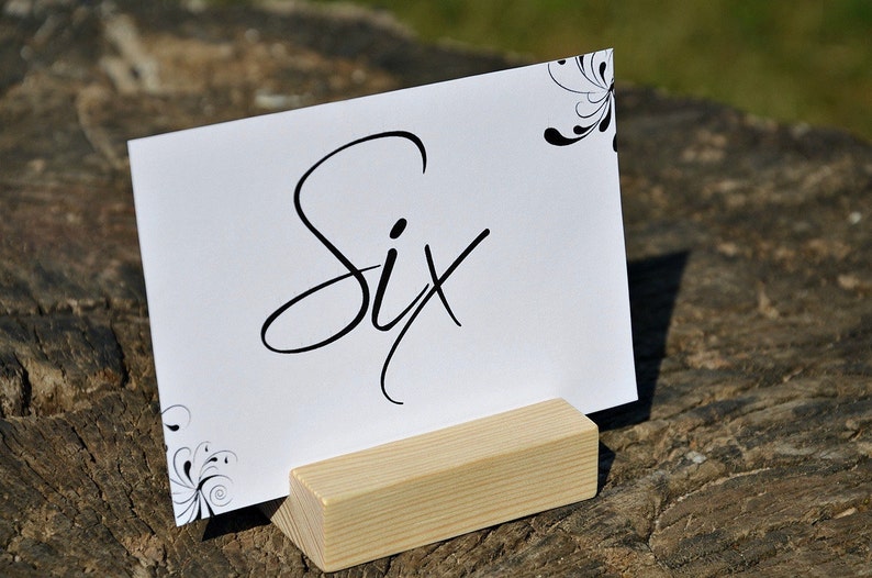 10 Wood Table Number Holders for Wedding and Party DIY Rustic Etsy