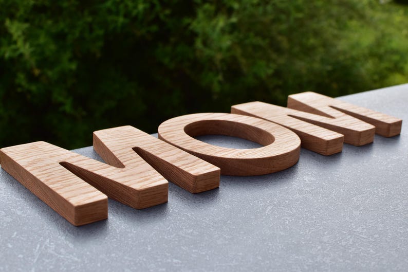 2 Inch Small Oak Wood Letters Natural Wood Letters Nursery Home Decor ...