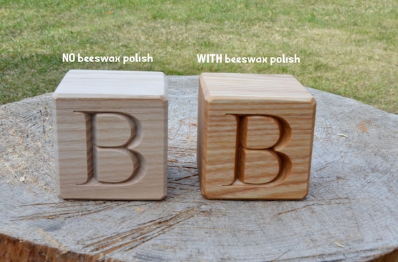 Natural Wooden Alphabet Letter Blocks for Toddlers and Kids - Smiling Tree