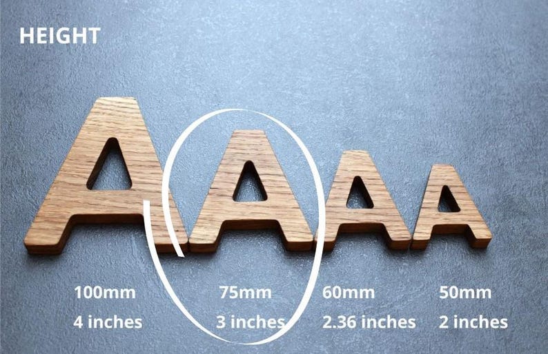 3 Inch Oak Wood Letters Natural Wood Letters for Nursery or Home Decor ...
