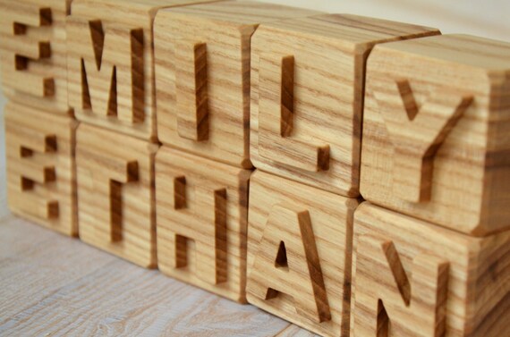 large wooden letter blocks