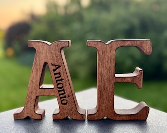6&#39;&#39; Personalized Free Standing Wooden Letter for Christmas Gifts, Nursery, Baby Shower, Weddings, Home Decor, Kid&#39;s Room Decor