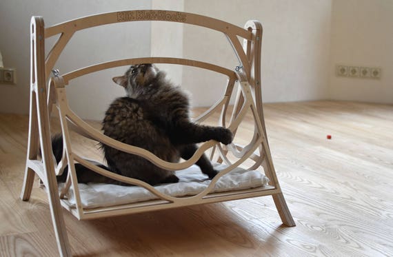 猫用ブランコ 木製ベッド ペット用 木製ハンモック バスケット 猫用ブランコ 木製ベッド ペット用 木製ハンモック バスケット