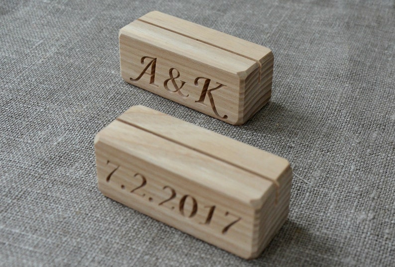10 Personalized Wood Place Card Holders for Weddings DIY Etsy