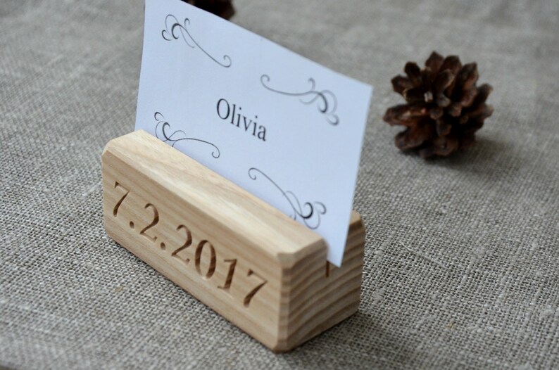 10 Personalized Wood Place Card Holders for Weddings DIY Etsy