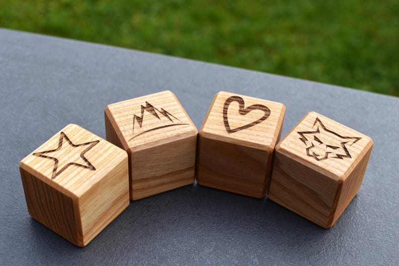 1.6'' Personalized Wood Blocks, Baby Name Blocks, Laser Engraved Blocks ...