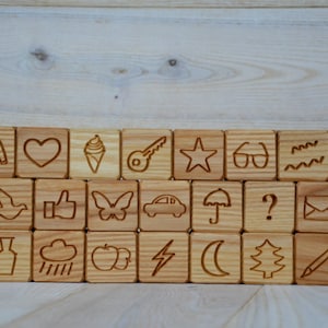 1.6'' Personalized Wood Blocks, Baby Name Blocks, Birthday Baby Shower Gift for Kids, Wood Alphabet Letter Block Engraved, ABC Nursery Block image 6