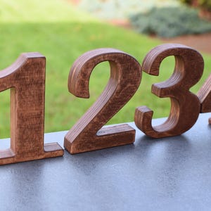 SALE! 4 inches Rustic Wooden Table Numbers, Free Standing Wedding Table Numbers Rustic Wedding, Stand Alone Cafe or Restaurant Table Numbers