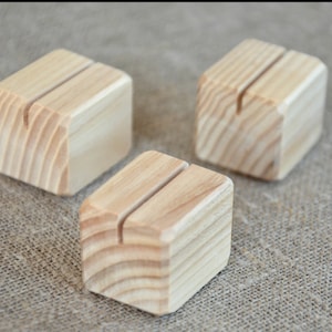 10 kleine hout plaats kaarthouders voor bruiloft en feest, DIY rustieke tabel nummer houders, bruiloft Decor, Cafe, Restaurant tabel nummer houder