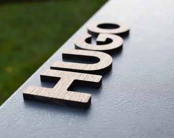 4 inch Oak Wood Letters Natural Wood Letters for Nursery or Home Decor Baby Shower Gift Rustic Wedding Decor Laser Cut Letters Arts project