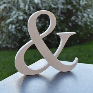 Signo de & de madera de 9 pulgadas para decoración rústica de bodas, accesorio de fotos de madera, signo de & independiente o para colgar en la pared, decoración del hogar de madera