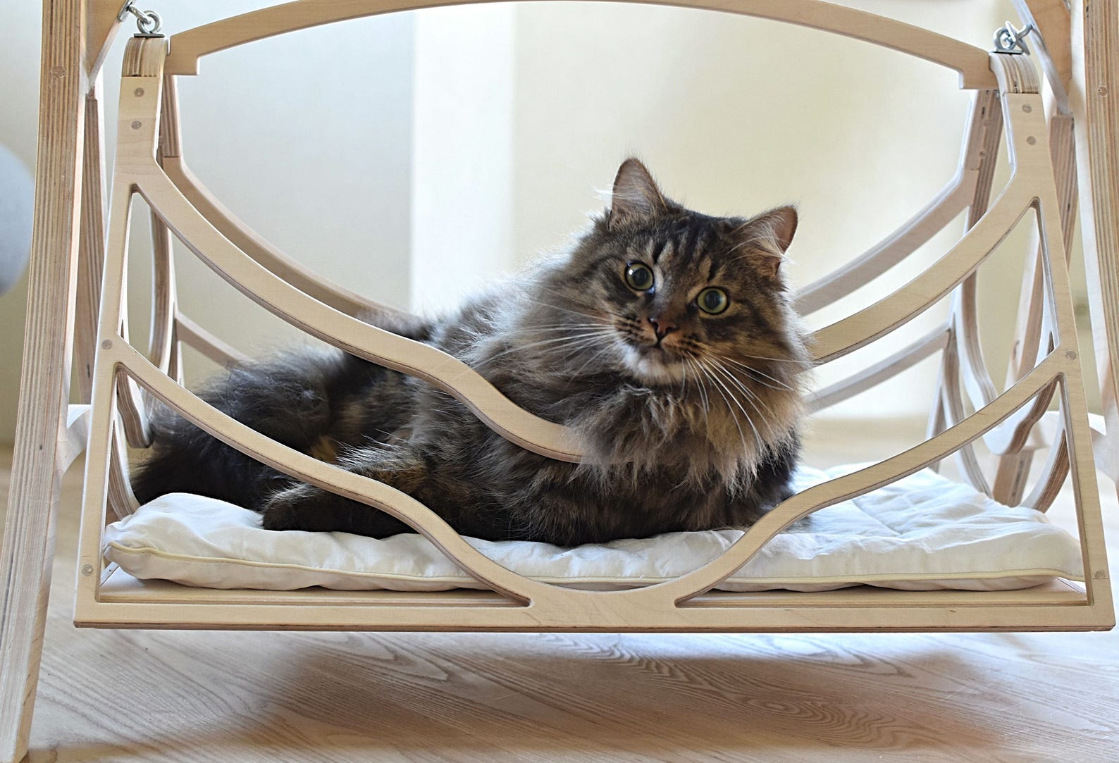Cat Swings Wood Bed Pets Wood Hammock Basket Cat Furniture Cat Etsy