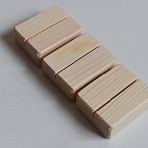 120 hout plaats kaarthouders voor bruiloften, DIY rustieke houten tafel nummer houders, Cafe of Restaurant Menu houder, Business Card Holder