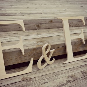 18 '' Gran carta de madera para la decoración de la boda rústica custom letters Wooden Photo Prop Party Decor decoración y decoración de la casa rústica