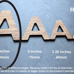 4 Inches Oak Wood Letters Natural Wood Letters Nursery Home Decor Baby ...