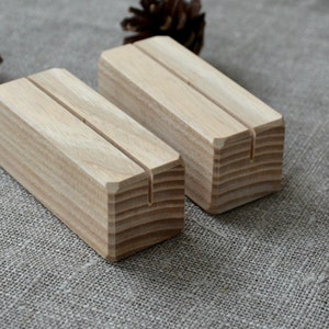 10 Holz Tischkartenhalter für Hochzeit und Party, DIY Rustikale Tischnummer Halter, Hochzeitsdeko, Cafe, Restaurant Tischnummer Halter