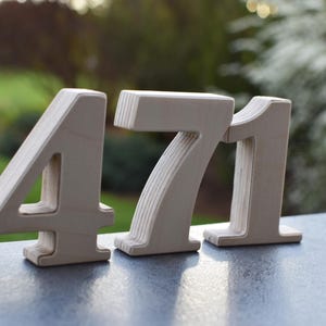 VENTE ! Numéros en bois de 1 à 10 5 pouces, numéros de table de mariage sur pied pour décorations, numéros de table de café ou de restaurant, accessoires de chambre de bébé ou de photo image 3